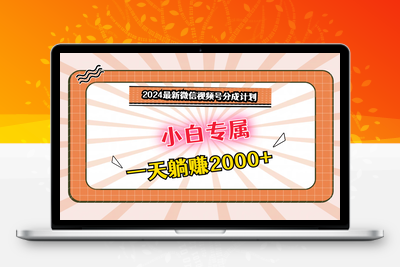 2024最新微信视频号分成计划，对新人友好，一天躺赚2000+-乐享资源网