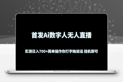 首发Ai数字人无人直播，实测日入700+简单操作你打字她说话 挂机即可-乐享资源网