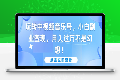 玩转中视频音乐号，小白副业变现，月入过万不是幻想【揭秘】-乐享资源网