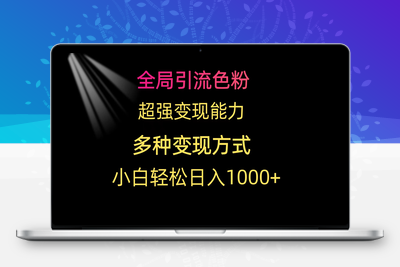 全局引流色粉 超强变现能力 多种变现方式 小白轻松日入1000+-乐享资源网