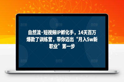 自然流·短视频IP孵化手，14天百万爆款了训练营，带你迈出“月入5w新职业”第一步-乐享资源网