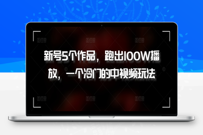 新号5个作品，跑出100W播放，一个冷门的中视频玩法【揭秘】-乐享资源网