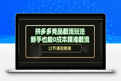 拼多多竞品截流玩法，新手也能0成本精准截流（15节课-乐享资源网