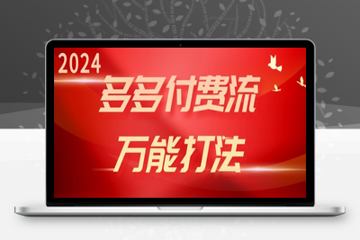2024多多付费流万能打法、强付费起爆、流量逻辑、高转化、高投产【揭秘】-乐享资源网