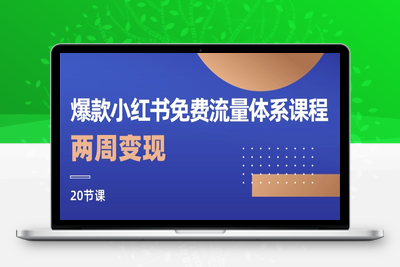 爆款小红书免费流量体系课程，两周变现（20节课-乐享资源网