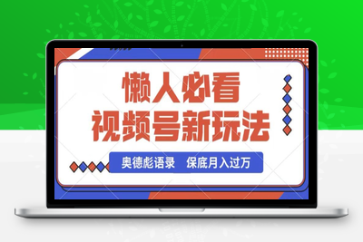 视频号新玩法，奥德彪语录，视频制作简单，流量也不错，保底月入过W【揭秘】-乐享资源网