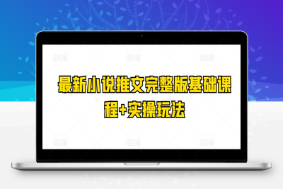 最新小说推文完整版基础课程+实操玩法-乐享资源网