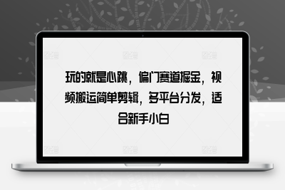 玩的就是心跳，偏门赛道掘金，视频搬运简单剪辑，多平台分发，适合新手小白【揭秘】-乐享资源网