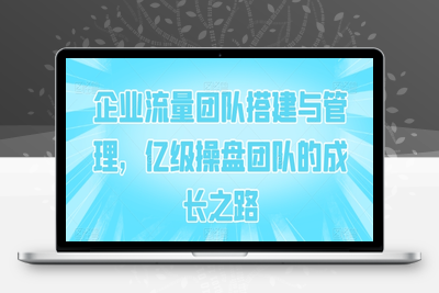 企业流量团队搭建与管理，亿级操盘团队的成长之路-乐享资源网