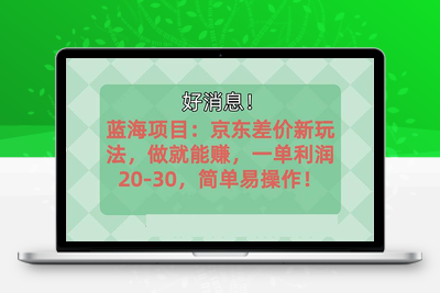 越早知道越能赚到钱的蓝海项目：京东大平台操作，一单利润20-30-乐享资源网