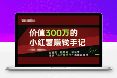 价值300万的小红书赚钱手记，变现高、链路短、轻运营，这波“小红薯风口”不能再错过-乐享资源网