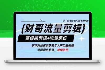 财哥流量剪辑，高级感剪辑+流量思维，教你剪出有质感的个人IP口播视频-乐享资源网